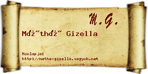 Máthé Gizella névjegykártya